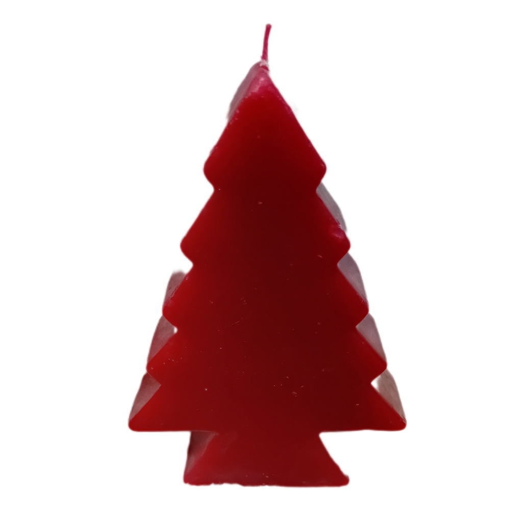 Crimson Holiday Tree Candle